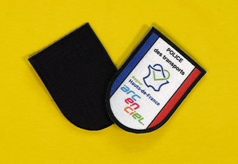 Patches mit Klettverschluss für die Transportpolizei von Arc-en-ciel