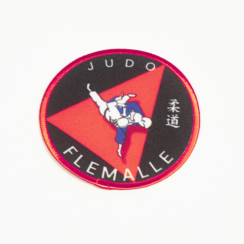 Sublimiertes Abzeichen für den Judoclub von Flémalle.