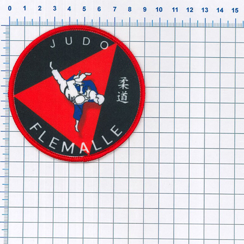 Druckfreigabe für sublimierte Abzeichen des Judoclubs von Flémalle.