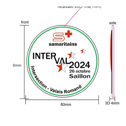 Freigabe für das 3D-PVC-Abzeichen der Samaritains Interval 2024.