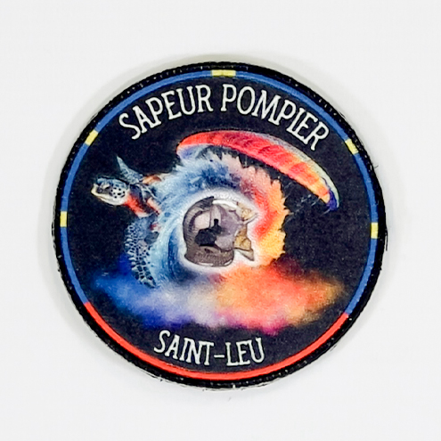 Sublimiertes Patch für die Feuerwehr von Saint-Leu